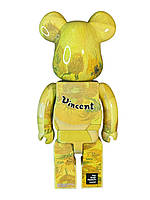Статуэтка Bearbrick 28 см Дизайнерская игрушка Беарбрик SUNFLOWERS Фигурка для интерьера медведь Беарбик