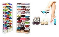 Полиця для взуття на 30 пар Amazing Shoe Rack 51х24х140 см Чорна