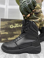 Тактические ботинки Gepard Raincoat на мембране черные Берцы амейские зимние водонепроницаемые черные
