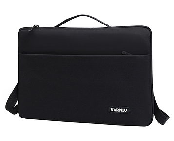 Сумка для ноутбука 15,6 дюймів /  Дорожня сумка органайзер для ноутбука / Сумка через плече для ноутбука Чорна