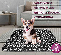 Многоразовая пеленка 30х40 см для собак непромокаемая 4Paws далматинцы