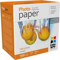 Фотопапір ColorWay 10x15 230г glossy, 500с PG2305004R smart