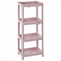 Полиця прямокутна на 4 секції пластикова 36*23*105см фрезія Алеана