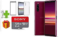 Смартфон Sony Xperia 5 Mark 1 6/64Gb Red, 1sim, 3D Скло,Чохол,Карта памяті 128 gb 3140mAh,Snapdragon 855