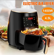 Цифрова світлодіодна фритюрниця Cheffinger CF-AFRY4.5 1400 Вт - 4,5 літра  чорний