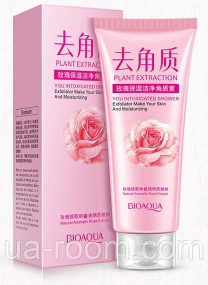 Пилинг-скатка для лица с экстрактом розы Bioaqua Plant Extraction Natural Aromatic Rose Extract, 120 г.