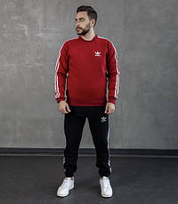 Комплект одягу чоловічий adidas утеплений із шапкою колір бордо, фото 4