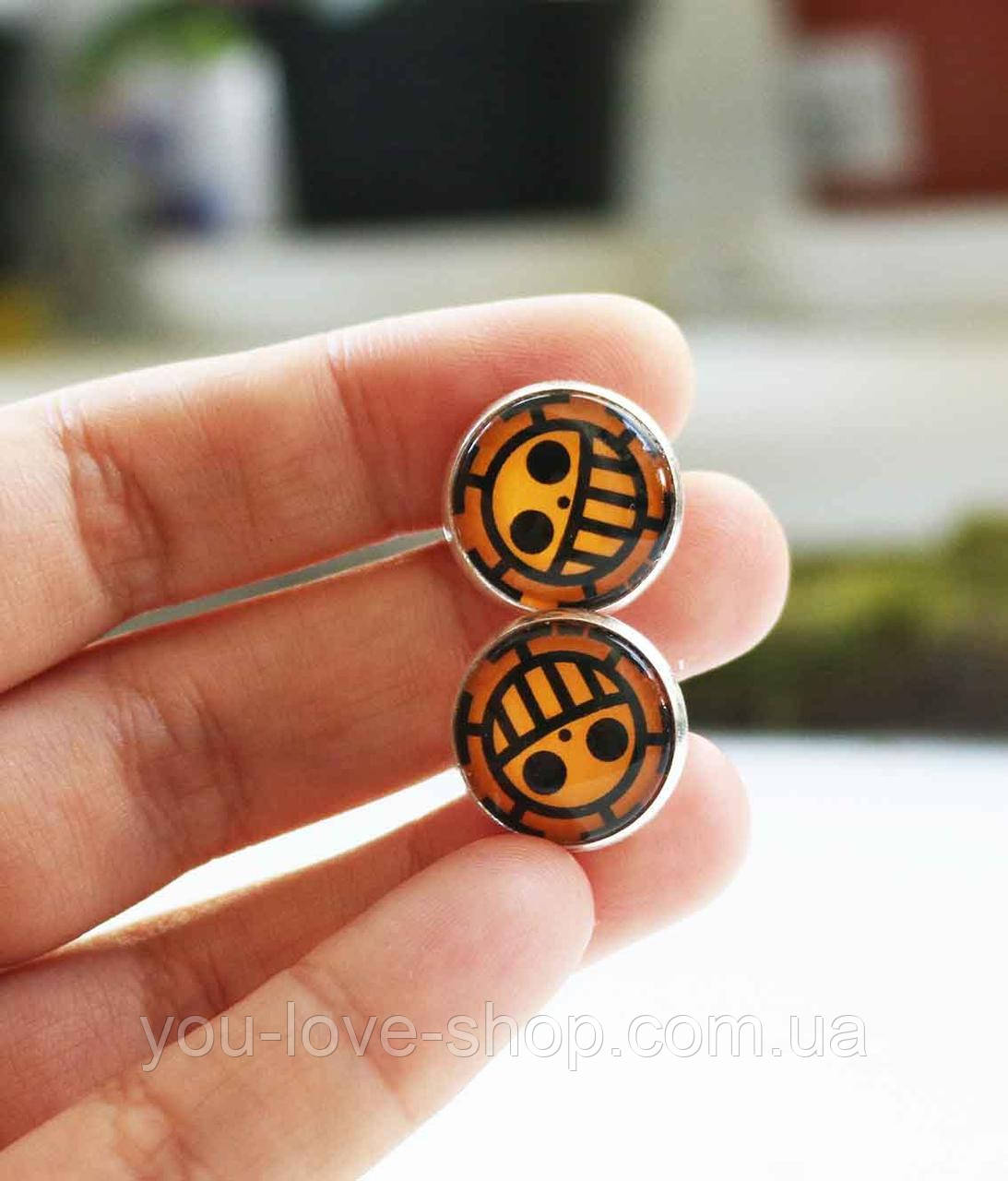 Сережки цвяхи One Piece "Пірати Серця" / Ван Піс, фото 1