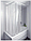 Шторка у ванну та для душу силіконова 3Д ефект 180х180 прозорий білий, фото 2