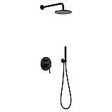 Душева система WEZER EKO17B-01-BLACK, нержавіюча сталь, чорний, фото 3