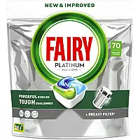 Капсулы Fairy Platinum для посудомоечных машин, 70 шт