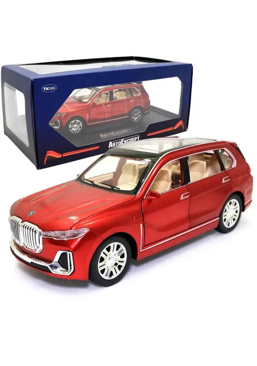 Машинка металева BMW X7, "АвтоЕксперт" БМВ Х7, червоний, світло звук 19 * 7 * 8 см, фото 1