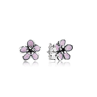 Серебряные серьги Пандора Pandora "Цветки сакуры" 290537EN40