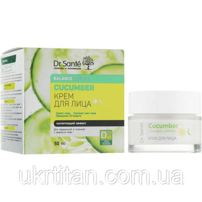 Оригінал! Крем для обличчя Dr. Sante Cucumber Balance Control З матувальним ефектом 50 мл (4823015926211) - Вища Якість!, фото 1
