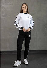 Чоловічий спортивний костюм фліс adidas із шапкою колір білий, фото 3