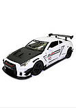 Машинка металева Nissan GT-R «АвтоЕксперт» Ніссан ГТ-Р білий звук світло 20*6*9 см, фото 2