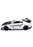 Машинка металева Nissan GT-R «АвтоЕксперт» Ніссан ГТ-Р білий звук світло 20*6*9 см, фото 8