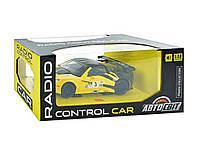 Машина детская игрушечная 25см Corvette желтая Р/К акум, светло, резиновые колеса AR-2304 ТМ КИТАЙ BP