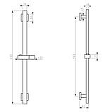 Штанга для душу WEZER STK-02, нержавіюча сталь, фото 2