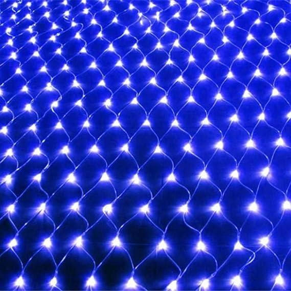 Внутрішня гірлянда Сітка розмір 1,5*1,5 метра з можливістю додавання довжини, 120 діодів, синяя, фото 1