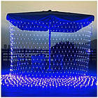 Внутрішня гірлянда Сітка розмір 1,5*1,5 метра з можливістю додавання довжини, 120 діодів, синяя, фото 3