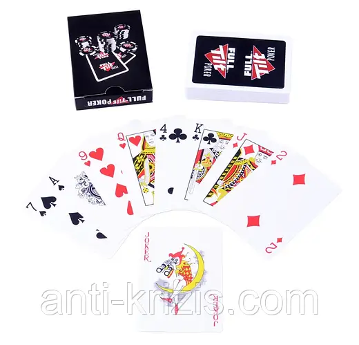 Карты игральные пластиковые FULL Tilt POKER (54 шт) №4060, 100% ПЛАСТИК ...