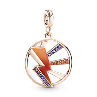 Серебряный шарм - медальйон "Запали мене" для браслетов Пандора Pandora Мі