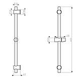 Штанга для душу WEZER STK-01, нержавіюча сталь, фото 2