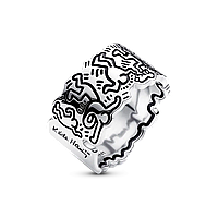 Серебряное кольцо Пандора Pandora «Любовь и люди» Keith Haring x Pandora 192222C01