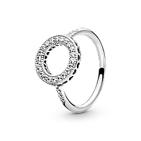Серебряное кольцо з паве Пандора Pandora "Сияющий круг" 191039CZ