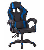 Крісло геймерське комп'ютерне Bonro B-0519 чорне із синім
