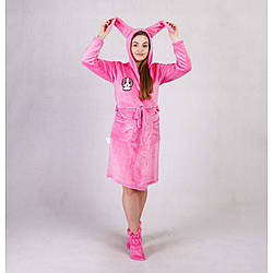 Підлітковий махровий халат для дівчинки "Love" із чобітками
