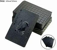 Карти гральні пластикові чорні «Black Poker» 100% ПЛАСТИК, ОРІГІНАЛ + подарунок USB лампа!