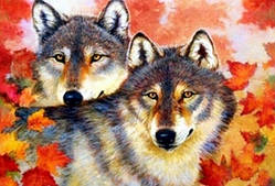 Алмазна вишивка. Картина на підрамнику Листопад, розмір 20х30 см