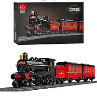 Конструктор для дітей "Залізниця 59001" 78 см, паровоз із вагонами 789 деталей.