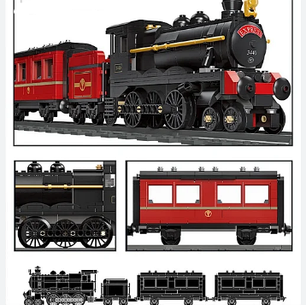 Конструктор Jie Star для дітей "Залізниця 59002" 78 см, паровоз із вагонами 789 деталей., фото 1