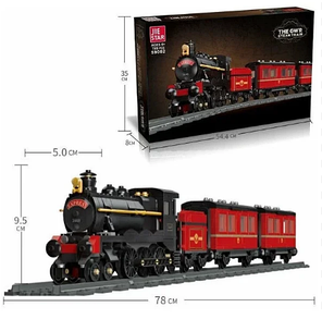 Конструктор Jie Star для дітей "Залізниця 59002" 78 см, паровоз із вагонами 789 деталей., фото 3