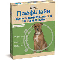 Ошейник для животных ProVET против блох и клещей для собак больших пород 70 см зеленый (4823082410231)