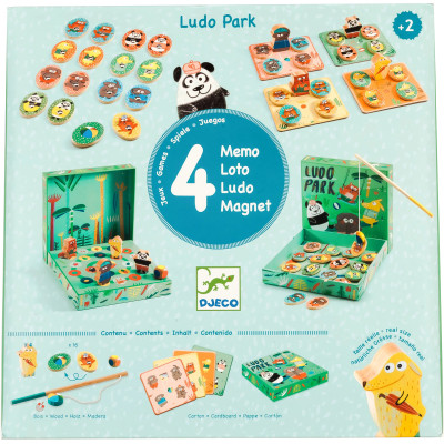 Настільна гра Djeco Набір ігор 4 в 1 Лудопарк (DJ01698), фото 1