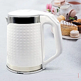 Чайник BT 3118 BITEK 2.2L (Білий, Чорний, Червоний, Бірюза), Електрочайник, Дисковий електричний чайник, фото 3