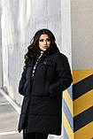 Жіноча зимова куртка плащівка на силіконі 200 розміри батал, фото 7