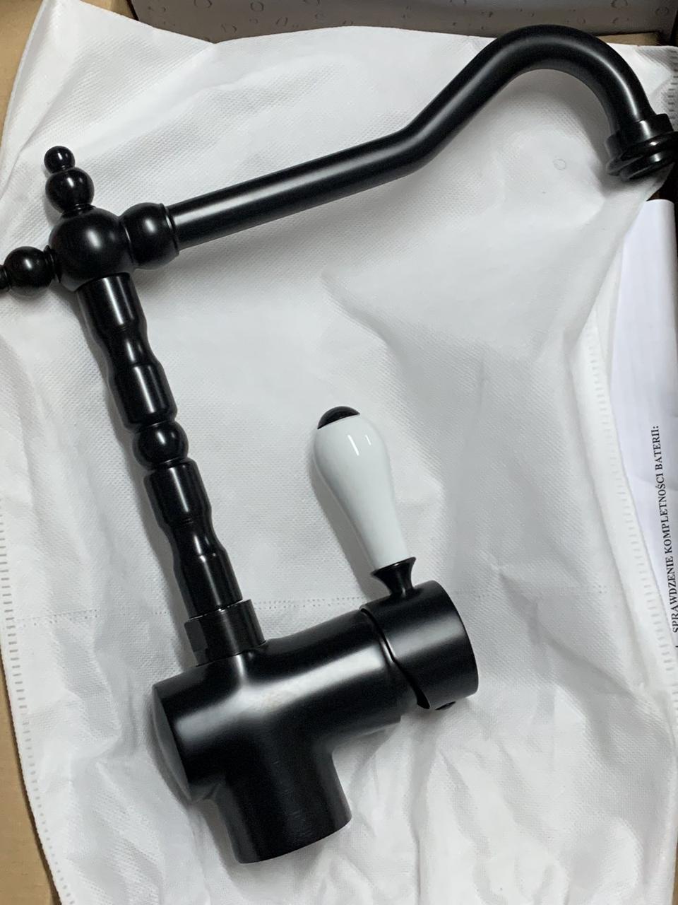 Змішувач кухонний Blue Water Sycylia антична мідь з керамічної ручкою