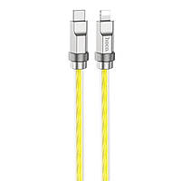 Кабель HOCO U113 Solid PD silicone charging data cable iP Gold