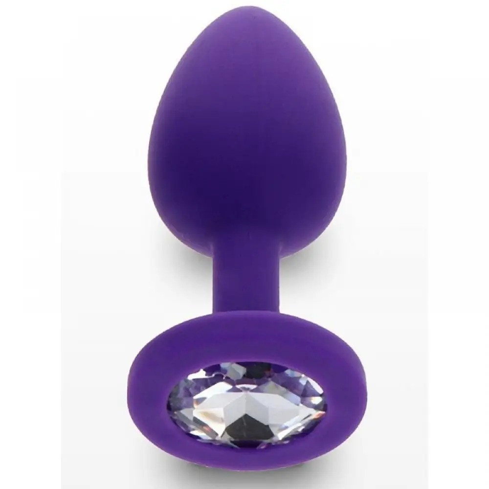 Анальна пробка S з кристалом Toy Joy, фіолетова, 7 х 2.5 см, фото 1