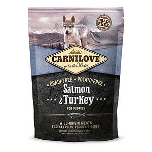 Carnilove Salmon&Turkey Puppy для цуценят із лососем 1.5 кг