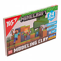 Пластилін YES Minecraft 24 кольорів 480 г (540682)