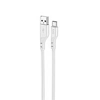 Кабель HOCO X97 Crystal color silicone charging data cable Type-C light gray