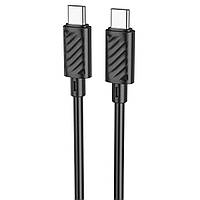 Кабель HOCO X88 Gratified 60W charging data cable for Type-C to Type-C Black