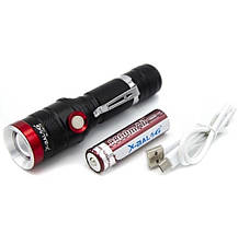 Ліхтар Police BL-736-T6, 1х18650, затискач, zoom, ЗУ microUSB, фото 4