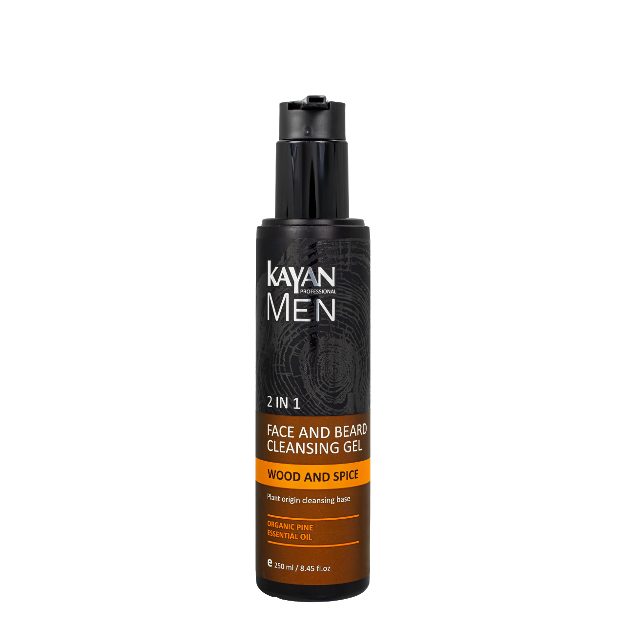 Очищаючий гель для обличчя та бороди Kayan Men Face And Beard Cleancing Gel 2 1 250 мл, фото 1